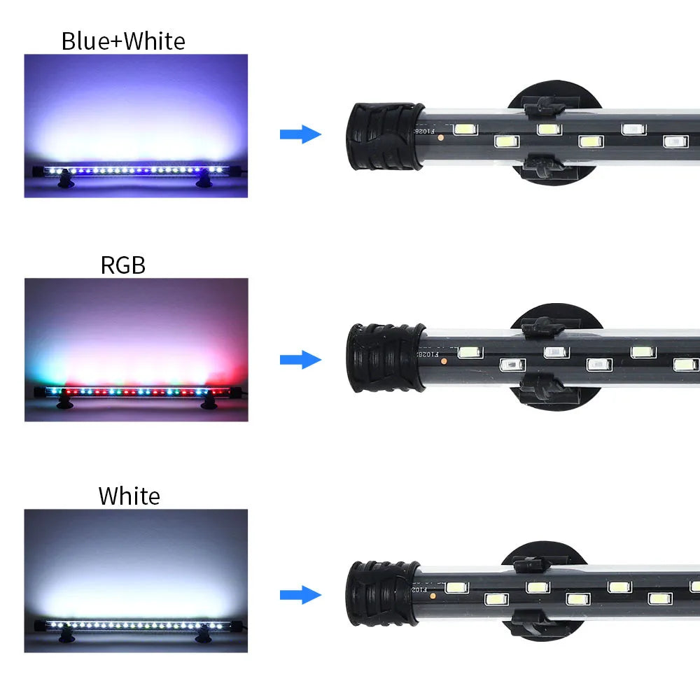 LED light bar with color options displayed on a white background