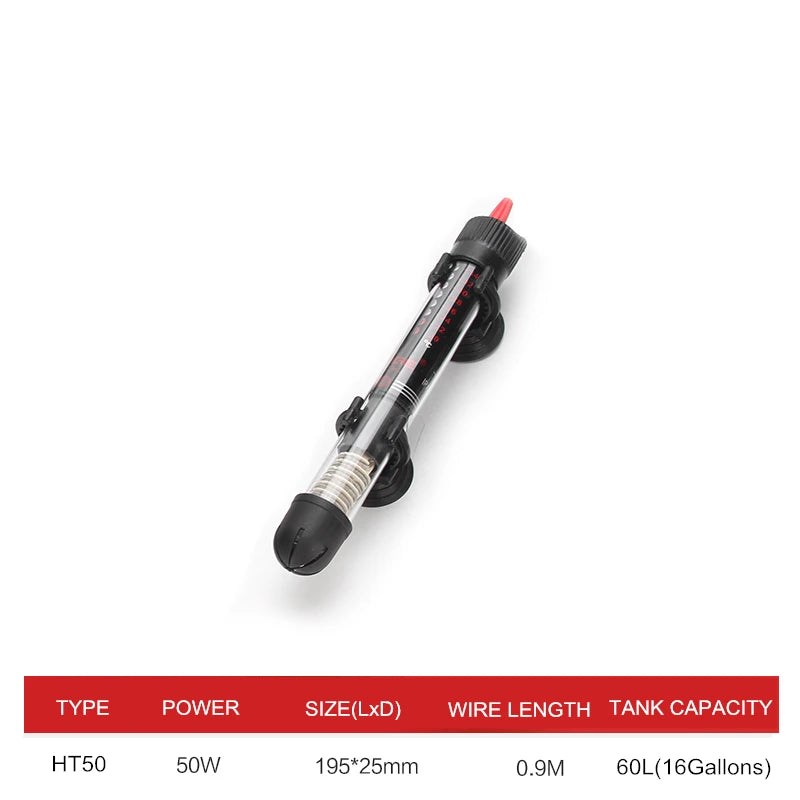 Water heater element with specifications on a white background
