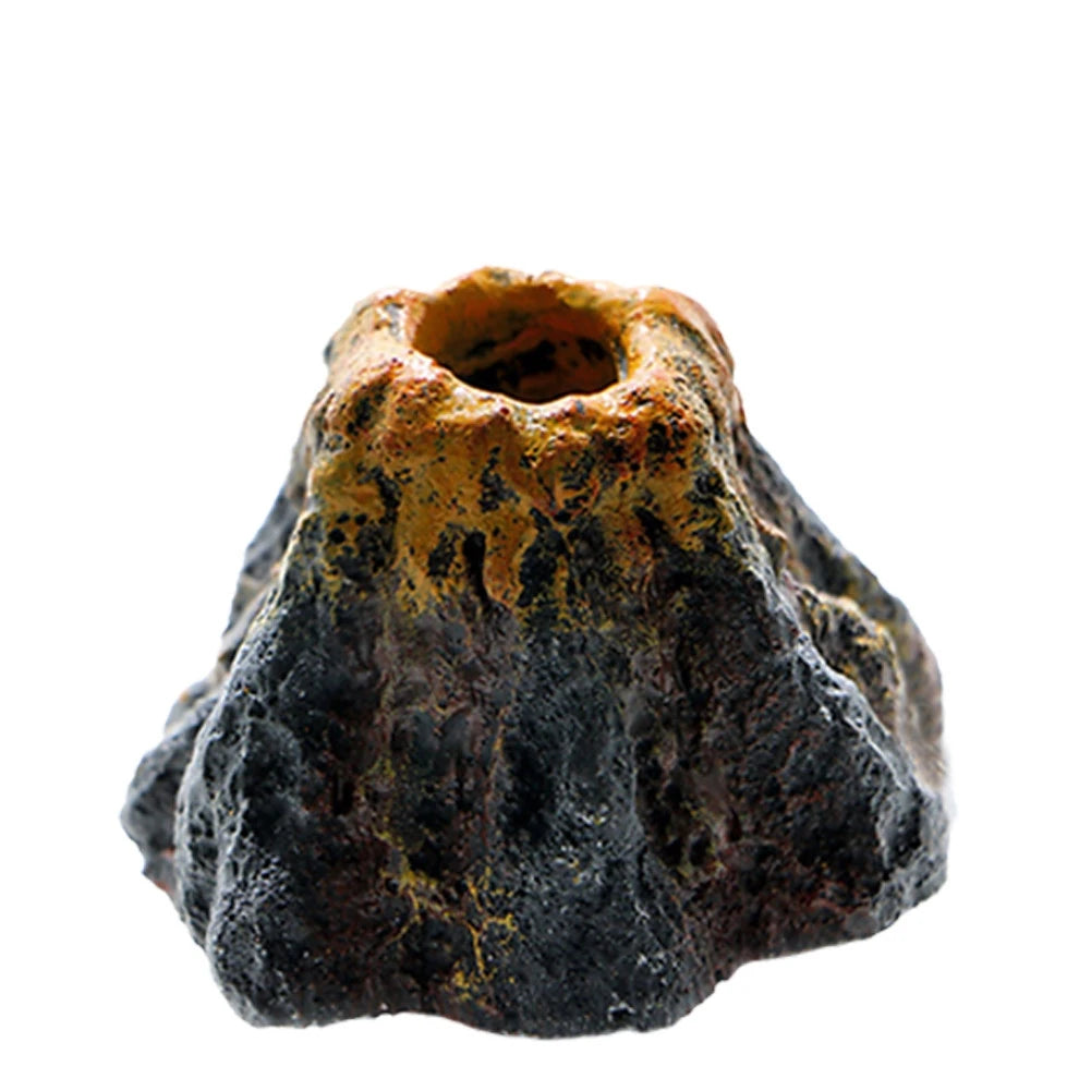 Decorative stone with a hole on a white background