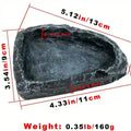 Rectangular stone-like object with dimensions and weight displayed