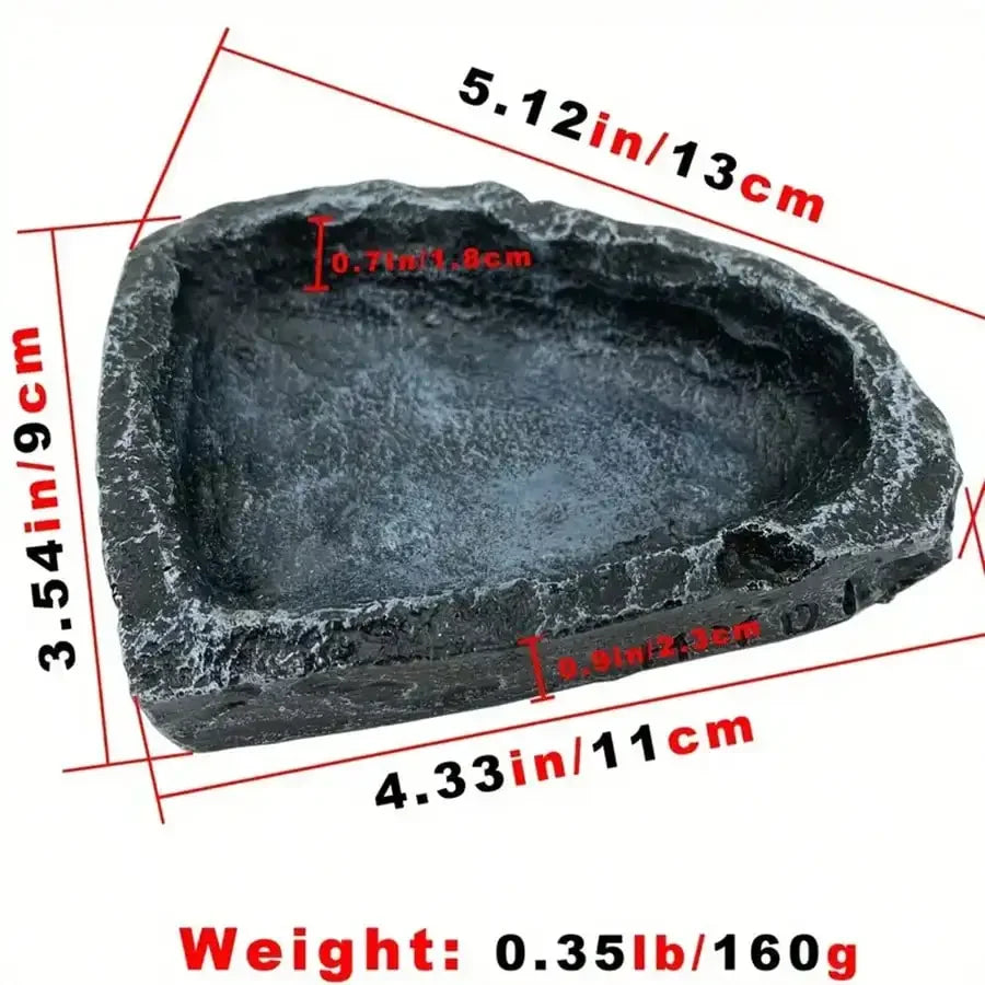 Rectangular stone-like object with dimensions and weight displayed