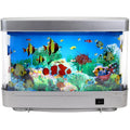 Fish tank with colorful fish and coral on a white background