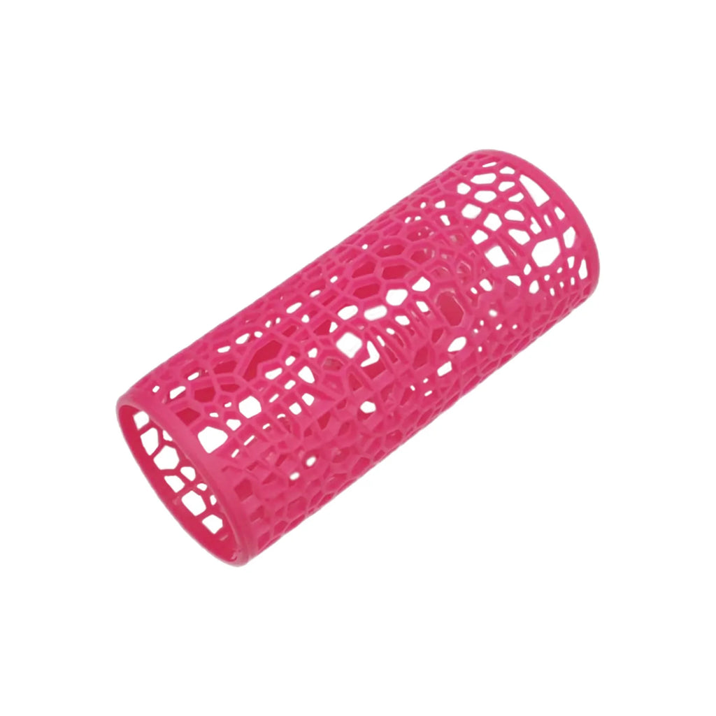 Pink lattice fish tunnel aquarium decor on white background