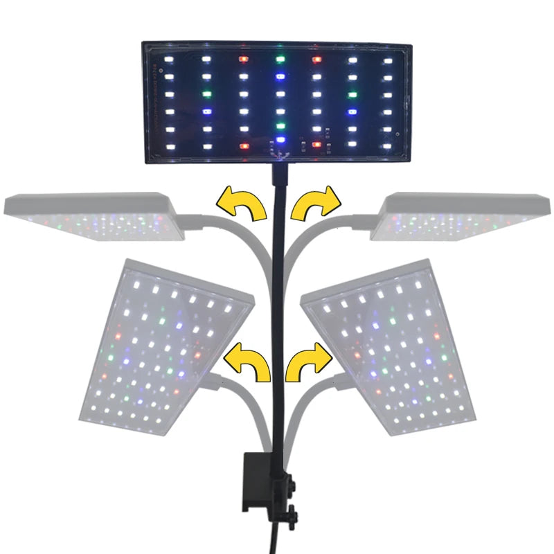 LED grow light system with multiple panels on a white background