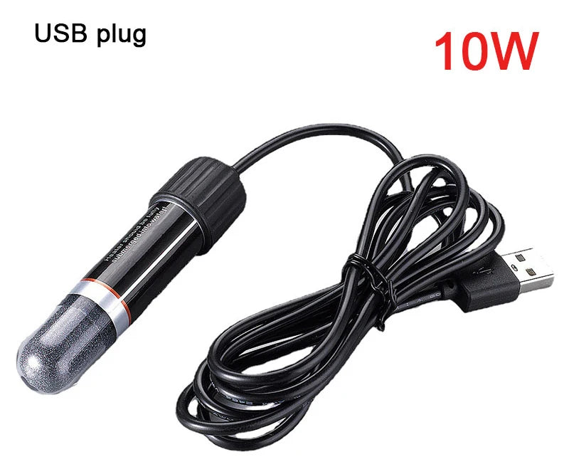 USB plug with cable labeled '10W' on a white background
