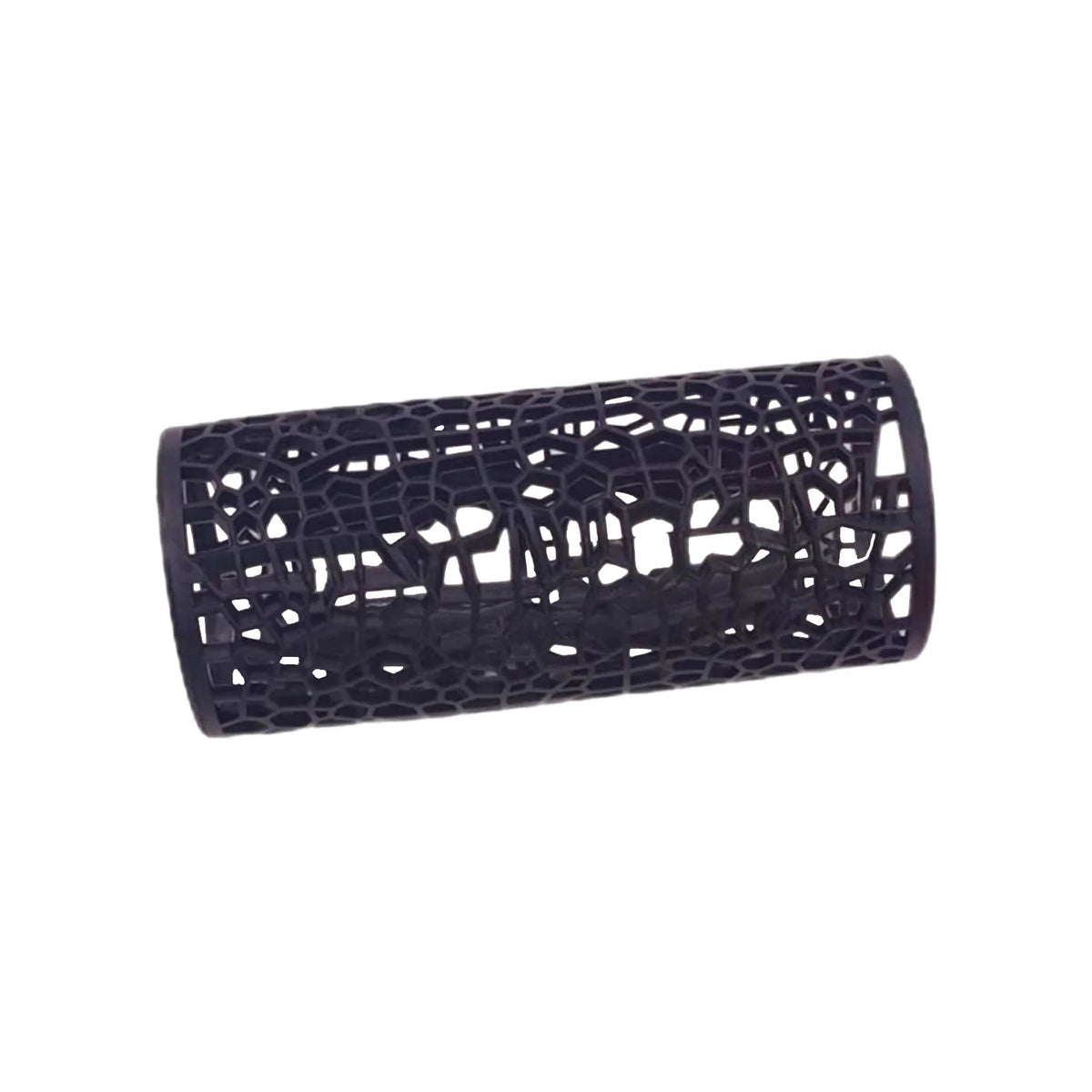 Black lattice fish tunnel aquarium decor on white background