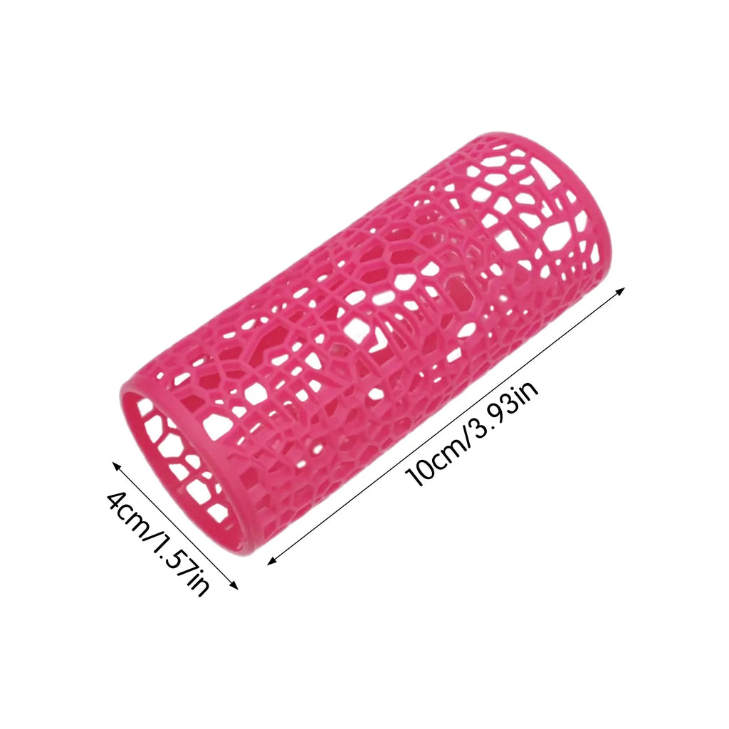 Pink lattice fish tunnel aquarium decor with dimensions — 10cm/3.93in length, 4cm/1.57in diameter