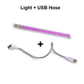AITHEA aquatic plant LED grow light bar and flexible USB gooseneck hose included in package