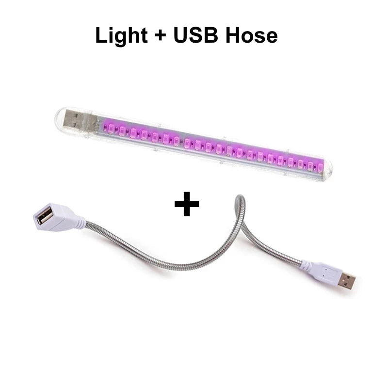 AITHEA aquatic plant LED grow light bar and flexible USB gooseneck hose included in package